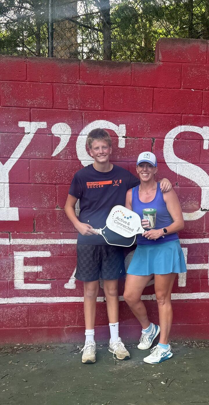 Pickleball partners on the court